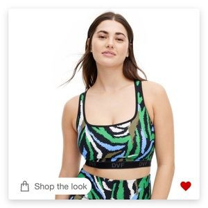 DVF for Target Women's Racerback Disco Zebra Green Sports Bra - 1x Brand New | Poshmark