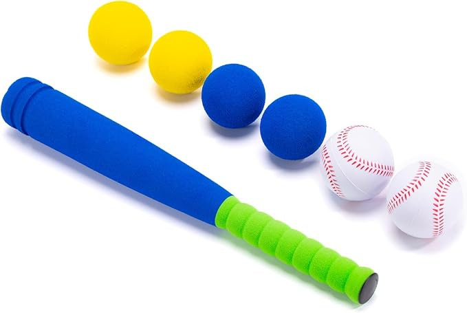 CeleMoon 16.5 Inch [Mini Size] Soft Kids Foam Baseball Bat Toy Set with 6 Balls, Gift for Toddler... | Amazon (US)
