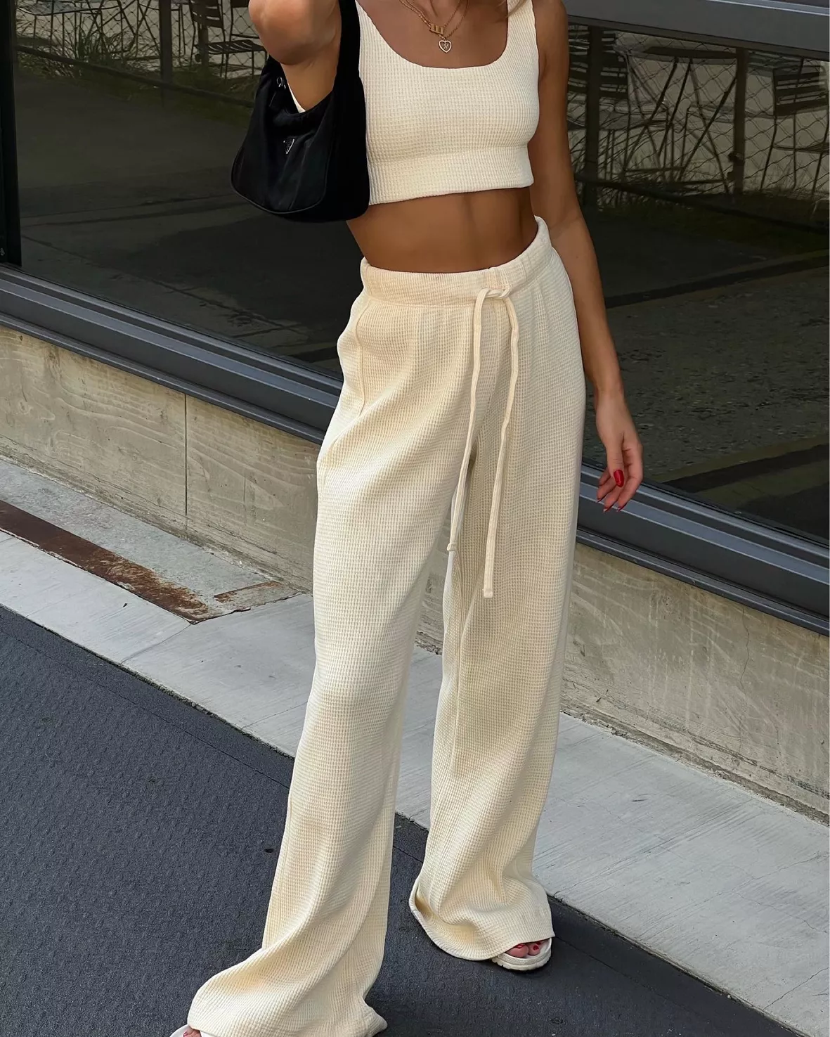 Women's Waffle Wide Leg Pants - … curated on LTK
