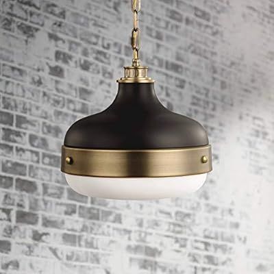 Feiss P1283DAB/MB Cadence Farmhouse Pendant Lighting, Brass, 2-Light (13"Dia x 13"H) 150watts | Amazon (US)