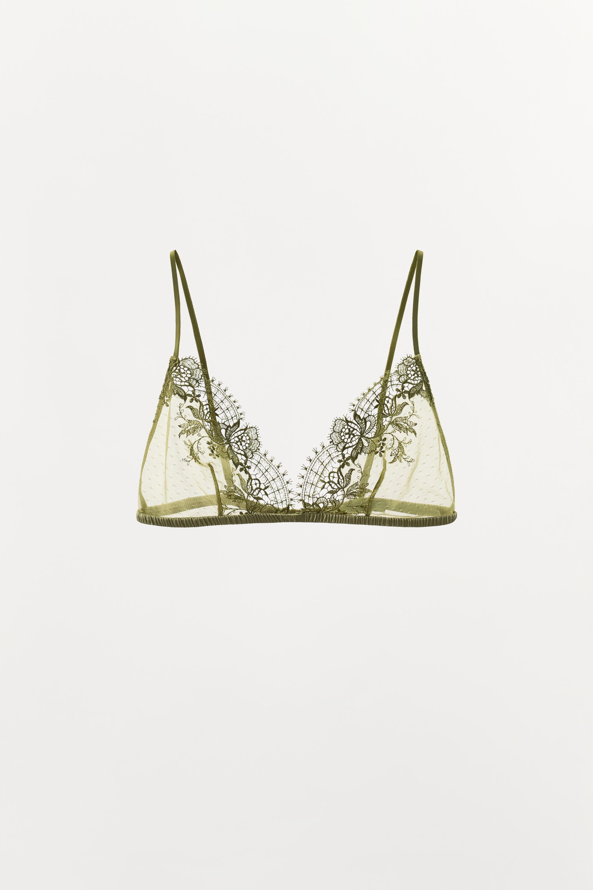 POINTELLE LACE TRIANGLE BRALETTE | Zara US