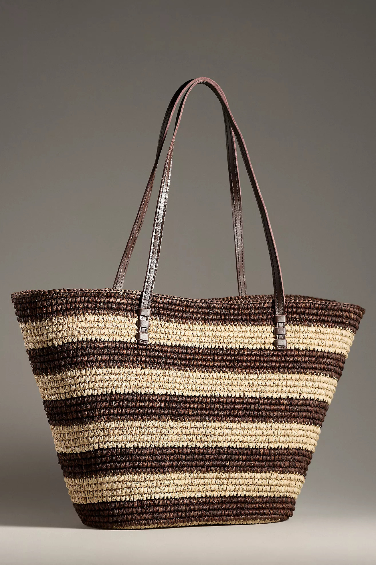 Bembien Bieno Striped Raffia Tote Bag | Anthropologie (US)