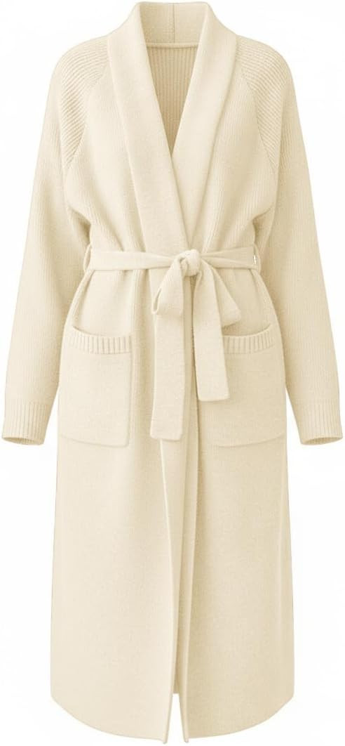 MASCOMODA Long Chunky Cardigan Sweaters for Women Open Front Oversized Casual Knit Fall Coatigan ... | Amazon (US)