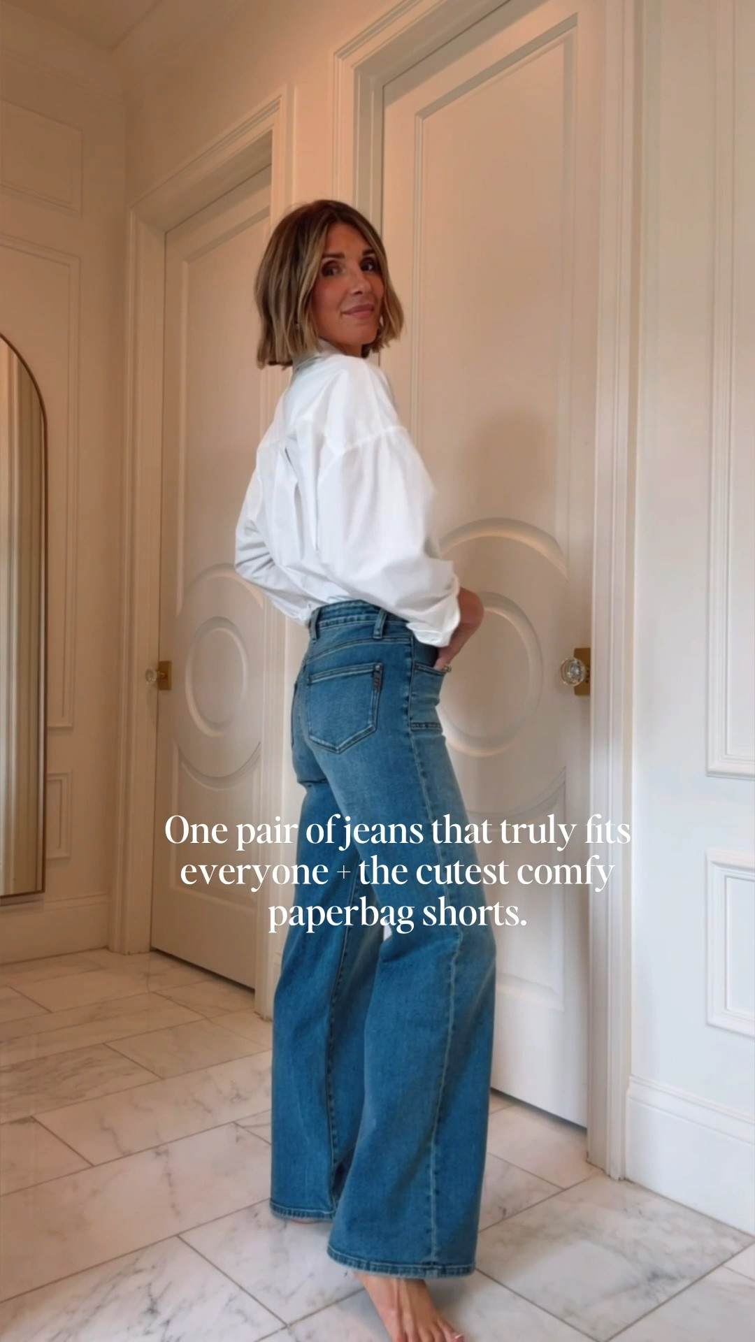 Two denim finds you'll wear on repeat this summer ☀️ One pair of jeans that truly fits everyone + the cutest comfy paperbag shorts. @Paige #ad