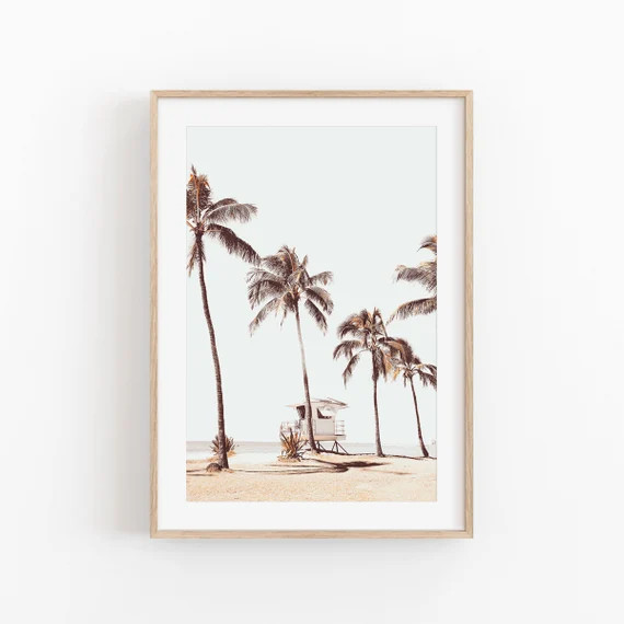 Palm Tree Art Print Instant Art Tropical Art Print Modern | Etsy | Etsy (US)