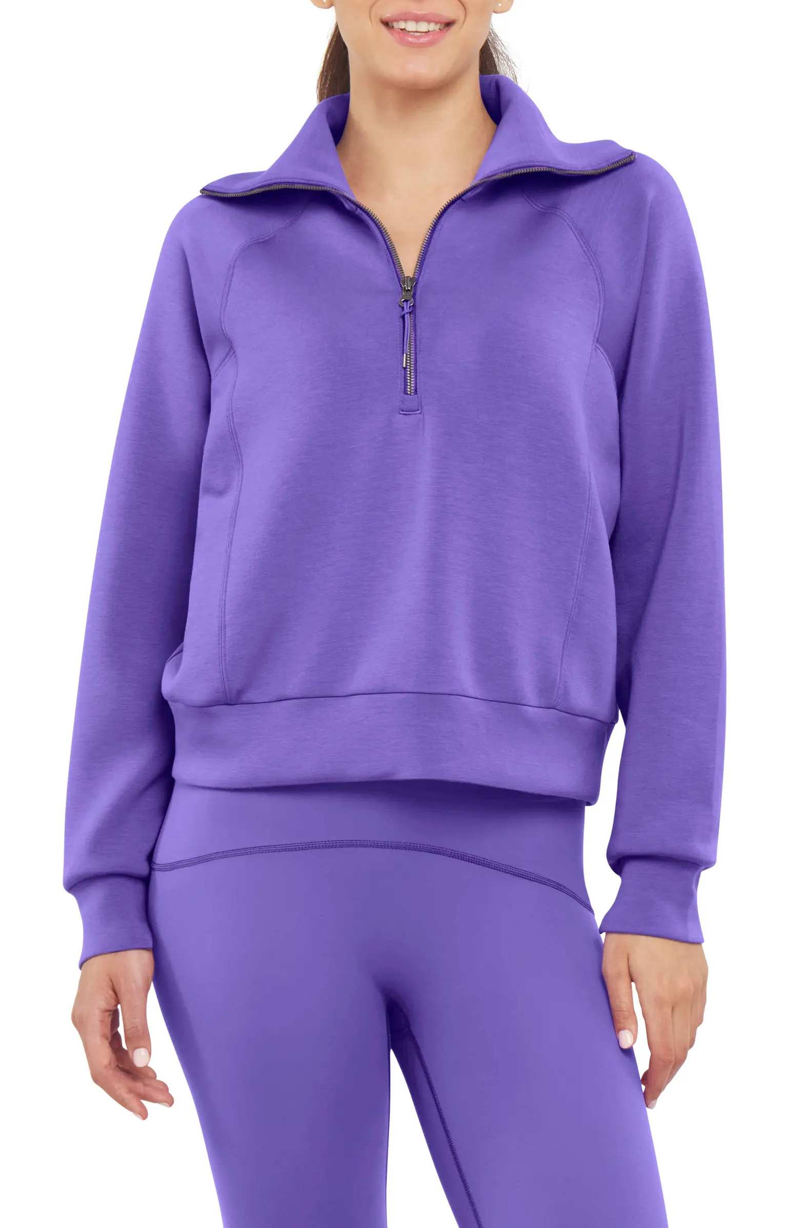 SPANX® AirEssentials Half Zip Sweatshirt | Nordstrom | Nordstrom