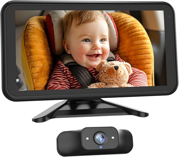 Baby Car Camera Display 1080P HD IR Night Vision 3X Zoom Vehicle Monitor for 2 Kids Easy Setup US... | Amazon (US)