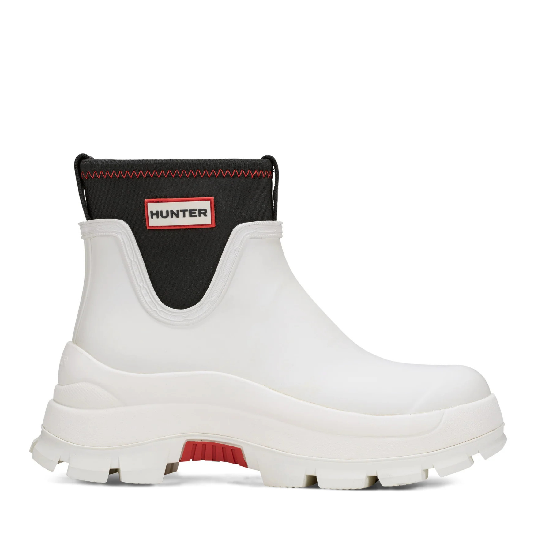 Women's Eloise Lug Sole Waterproof Neoprene Rain Booties - Ivory | Hunter Boots | Hunter Boots