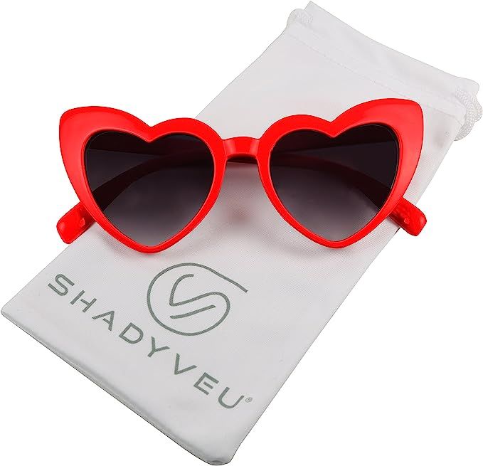 ShadyVEU Trendy Heart Shaped Love Colorful Baby Girl Toddler Ages 2-6 Yrs. Oversize Kids Sunglass... | Amazon (US)