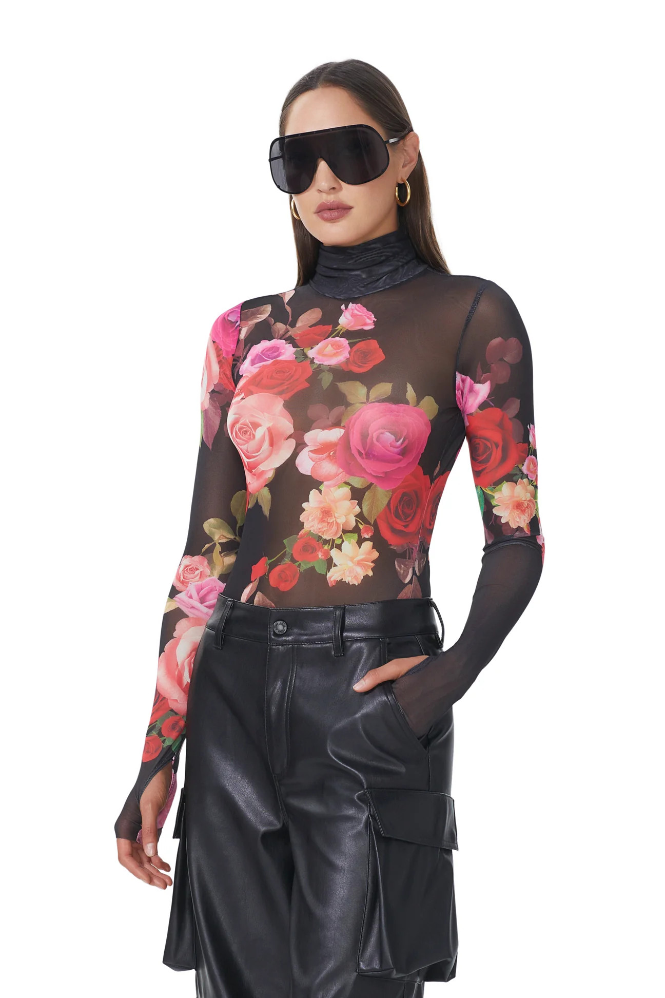 Zadie Top - Noir Rose Swirl | ShopAFRM