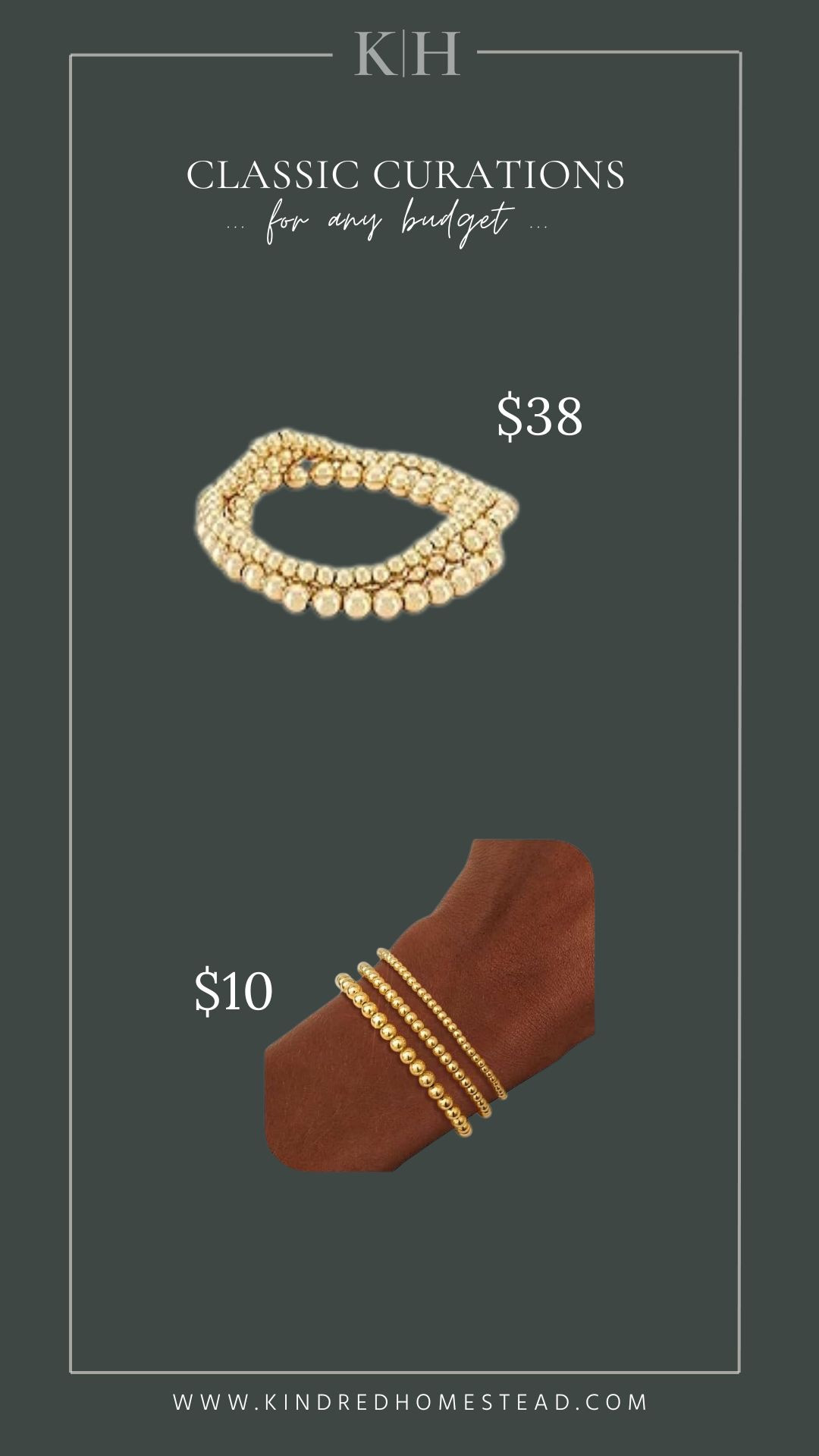 Classically curated gold beaded bracelet set for fall and winter accessorizing.

#LTKBeauty #LTKFindsUnder100 #LTKStyleTip