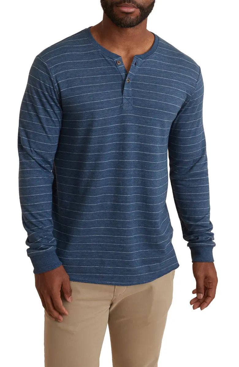 Men's Double Knit Dark Stripe Henley | Nordstrom