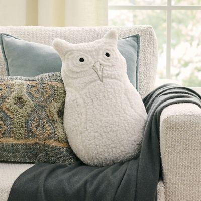 Sherpa Owl Shaped Pillow | Grandin Road | Grandin Road
