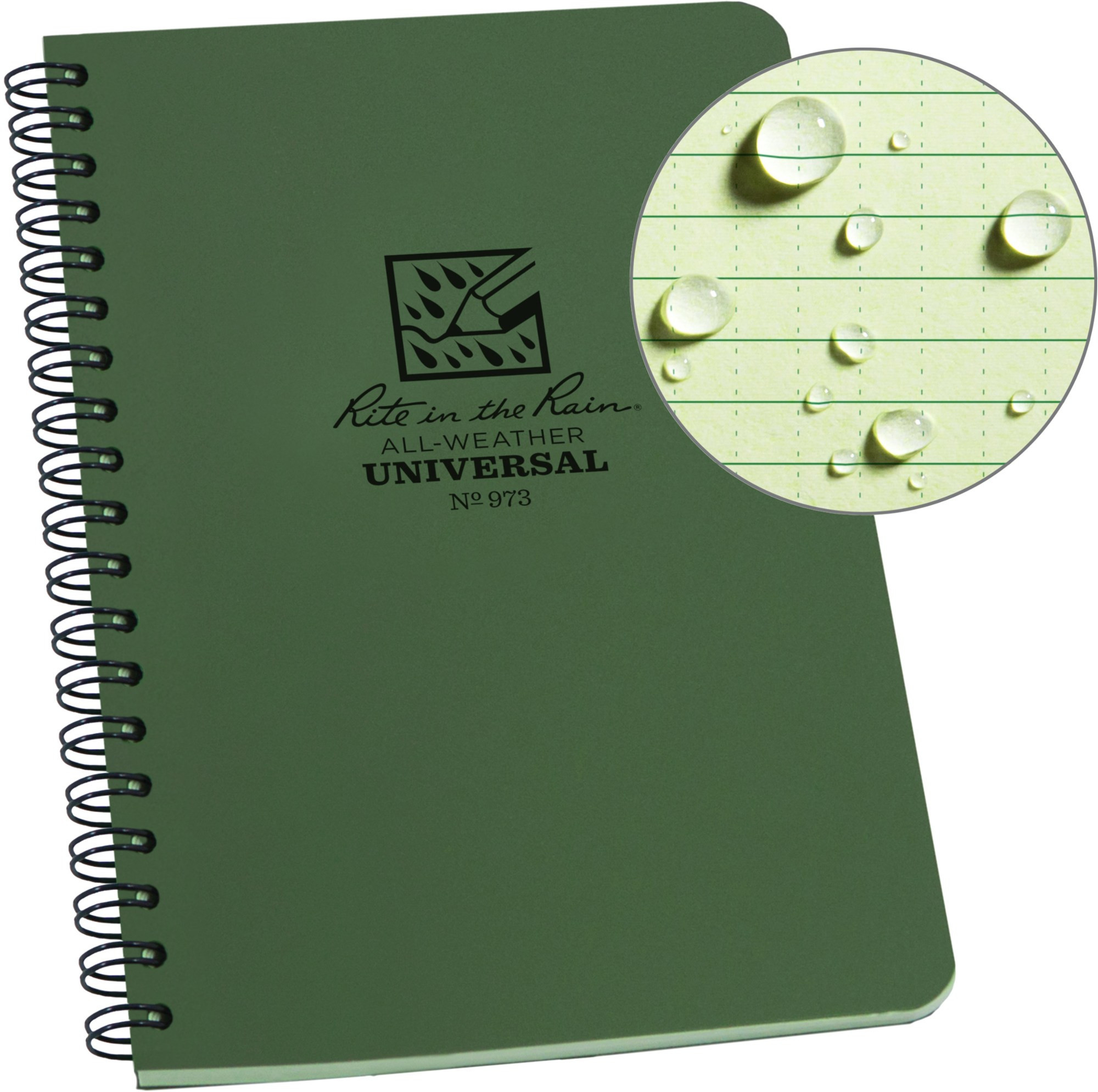 Rite in the Rain 5 x 7 Weatherproof Side Spiral Notebook Green | REI