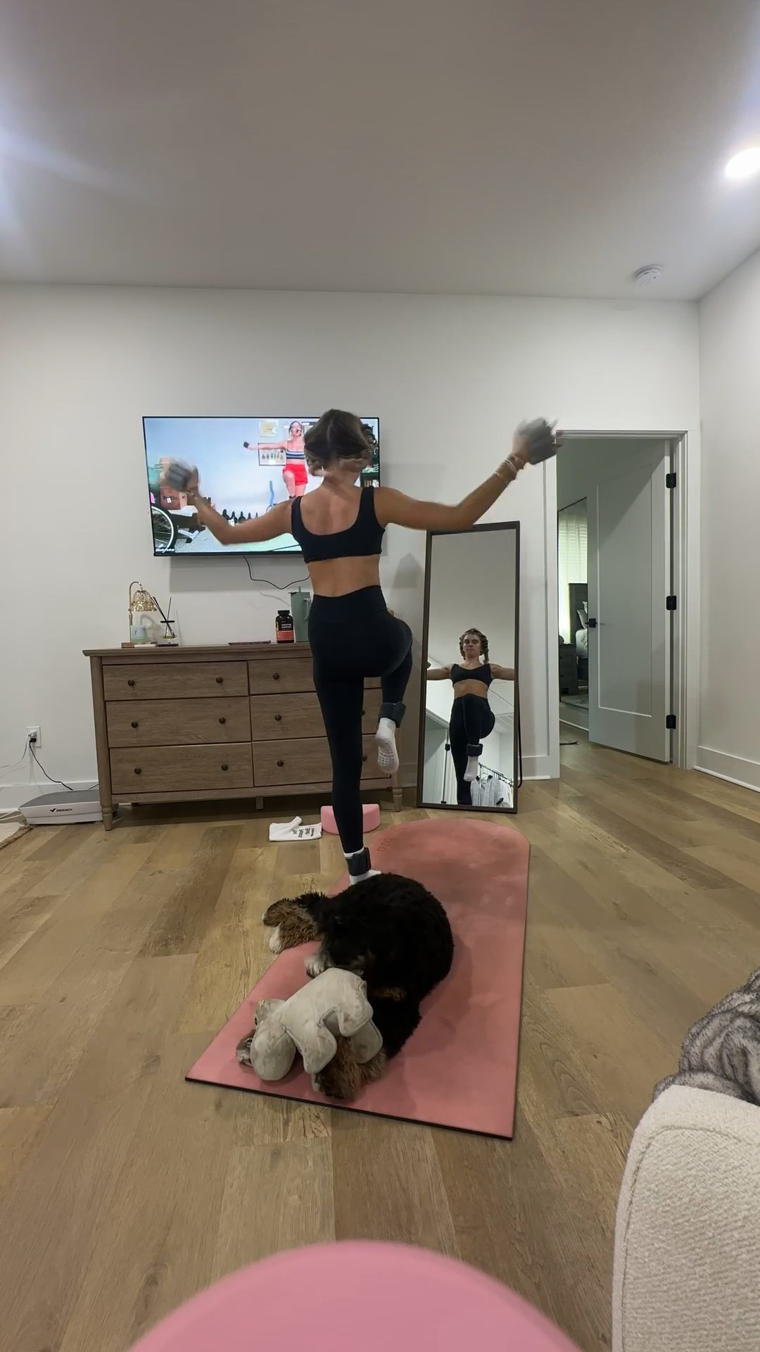 Booty by Brabrants super stretchy sweetheart bra. Booty by Brabrants super stretch sculpt leggings. Black leggings. Black workout leggings. #workoutgear #workoutwear #pilates #ootd #outfit #athleticwear #athleticoutfit #bikershorts #sportsbra #pilatesoutfit #athleisure #bala #pilatesworkout #pilateslovers #pilatestiktok #balabangles Bala use code SLOANE15. Pila barre pilates grip socks  @lexfisher 

#LTKmorningroutine #LTKgrwm #LTKActive