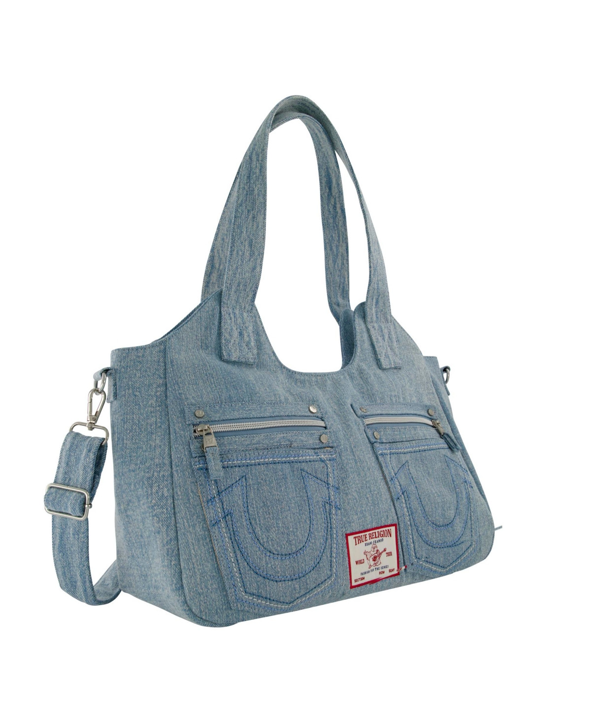 True Religion Women's Horseshoe Stitch Denim Satchel - Denim | Macy's