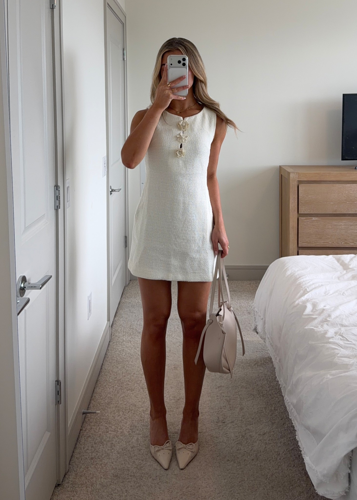 the cutest tweed mini dress for spring 💐 wearing size Small and am 5’7

#LTKootd