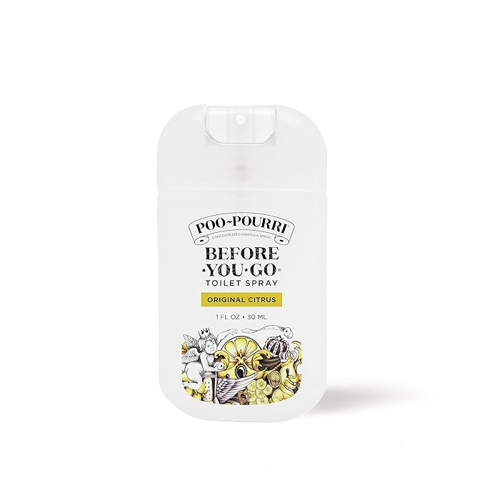 Poo-Pourri Before-You-Go Toilet Spray, Original Citrus, 1 Fl Oz Pocket Travel Size - Lemon, Berga... | Amazon (US)