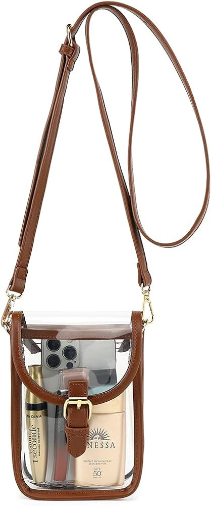 LOXOMU Small Clear Purse for Women Stadium, Clear Crossbody Cell Phone Purse Bag for Concerts, Sp... | Amazon (US)