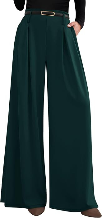 PRETTYGARDEN Womens Wide Leg Dress Pants Flowy Trousers | Amazon (US)