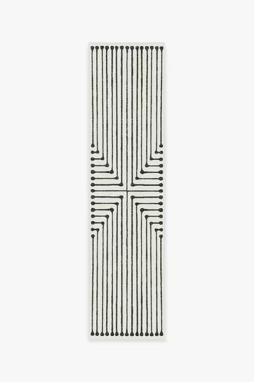 Jonathan Adler Inkdrop Black & Ivory Rug | Ruggable
