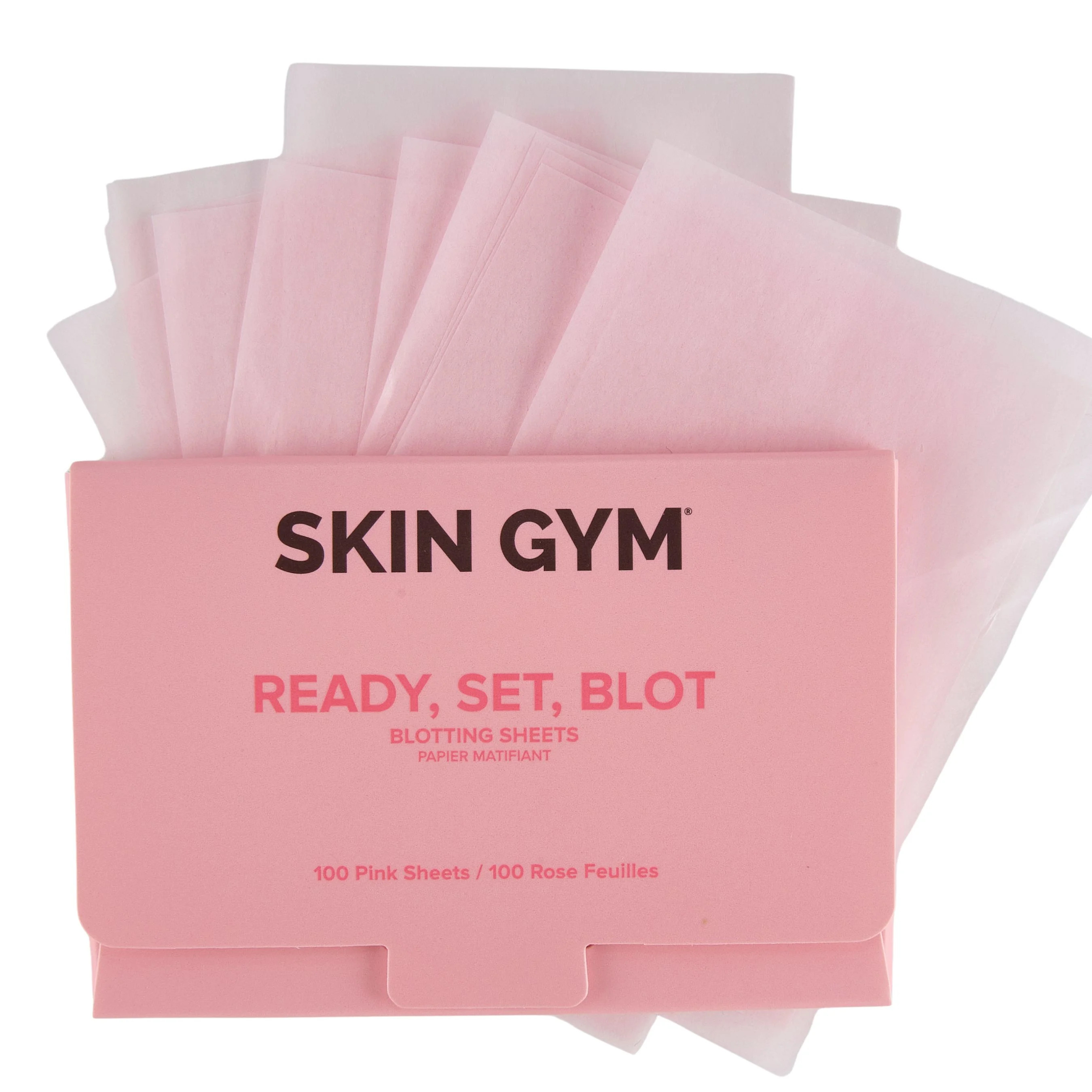 Skin Gym Ready, Set, Blot Pink Blotting Papers 100 Count, Eco-Friendly, Biodegradable, On-the-Go ... | Walmart (US)