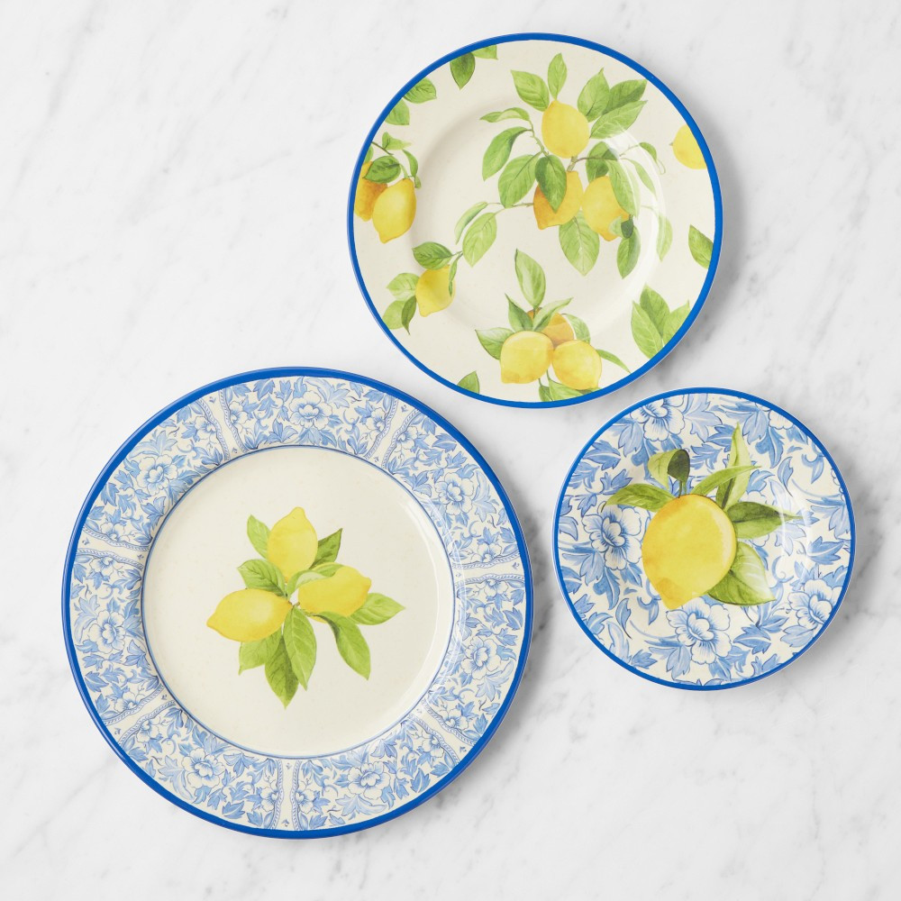 Lemon Outdoor Melamine 12-Piece Dinnerware Set | Williams-Sonoma
