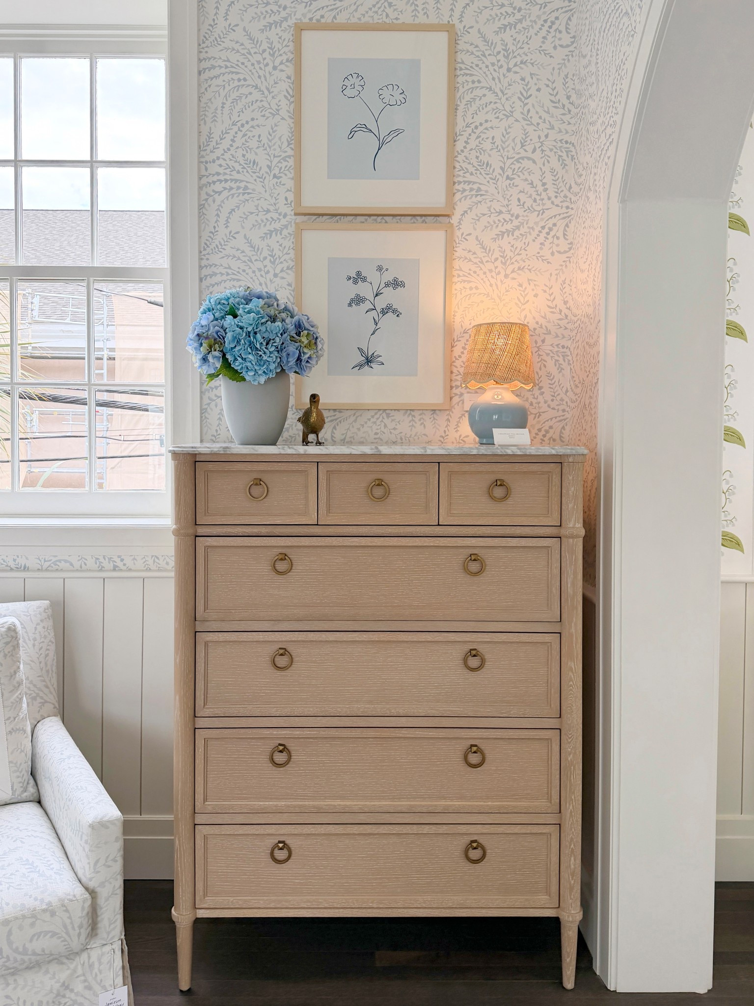 Sale alert at Serena & Lily! 😍 The Chesapeake Dresser is such a beautiful blend of elegance and craftsmanship. 🤍 The Carrara marble top paired with the warm oak frame creates a refined, timeless look, while the tapered legs and solid brass drawer pulls add the prettiest finishing details. ✨ A stunning luxury bedroom storage piece that feels both classic and elevated. Linked more from the Chesapeake collection! 🙌🏻 #SerenaAndLily #BedroomInspo #BedroomFurniture

#LTKSaleAlert #LTKHome