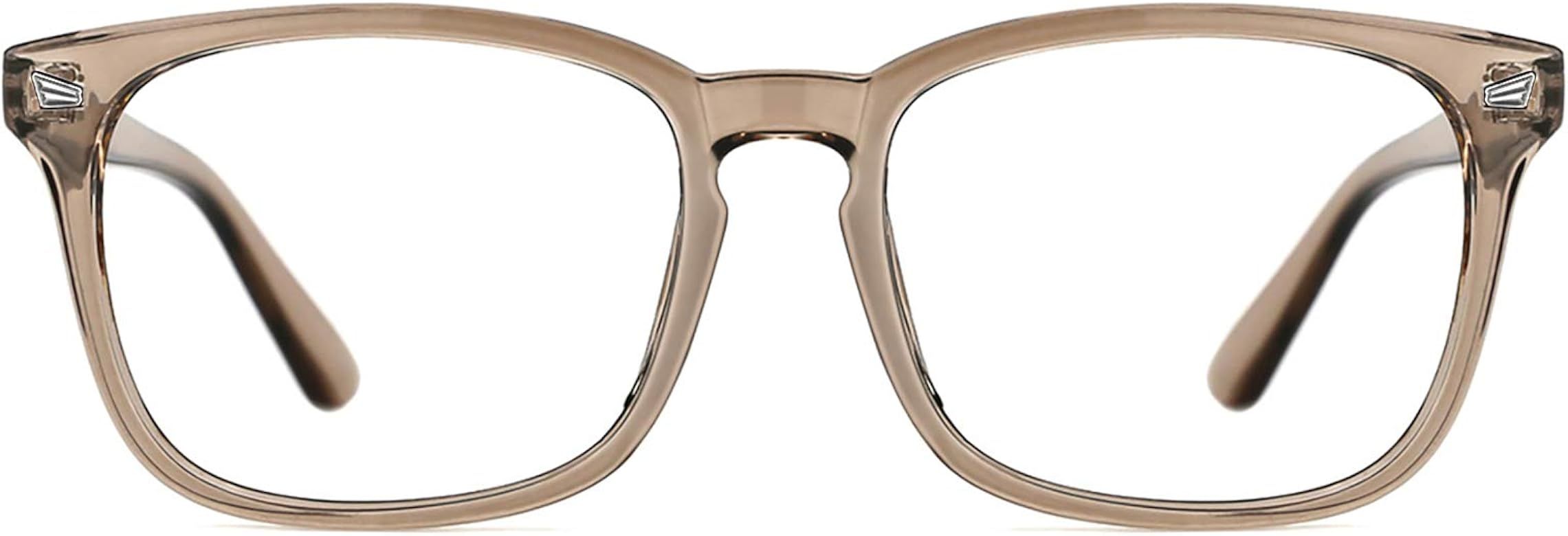 TIJN Blue Light Blocking Glasses for Women Men Clear Frame Square Nerd Eyeglasses Anti Blue Ray Comp | Amazon (US)