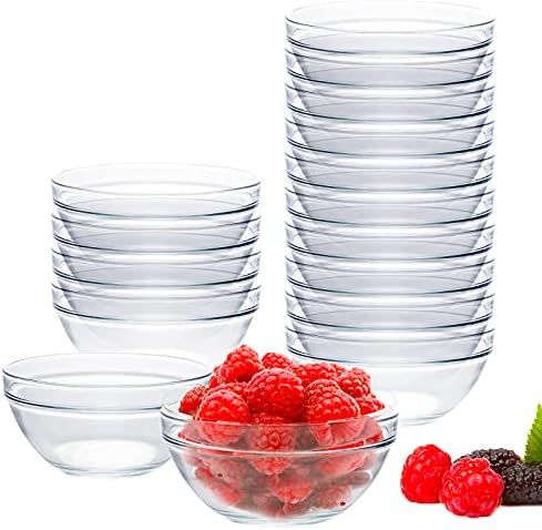 16 Pack 4 Inch Glass Ramekins Bowls, Farielyn-X Mini Glass Prep Dessert Bowls Small for Kitchen P... | Amazon (US)