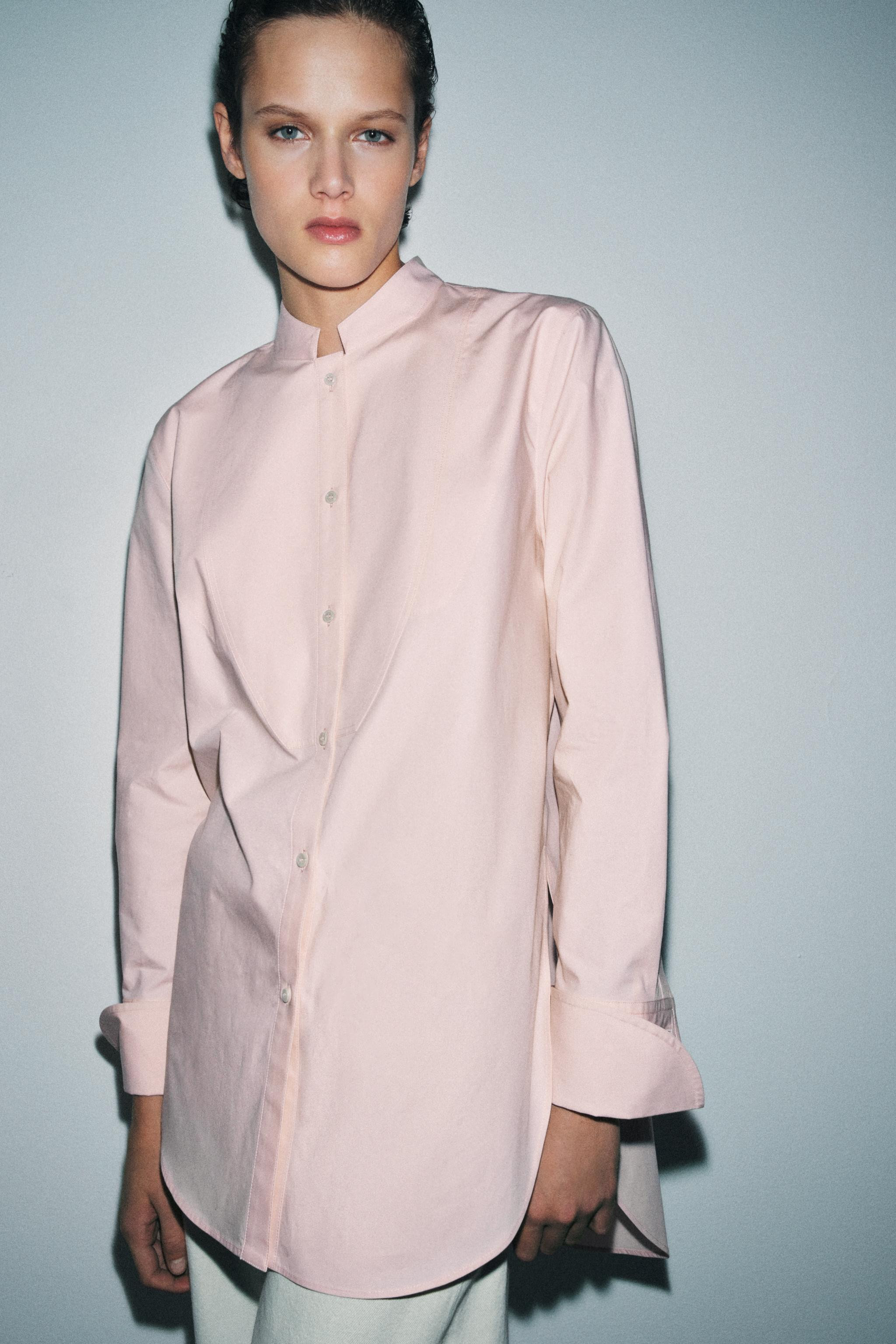 ASYMMETRICAL POPLIN SHIRT ZW COLLECTION | Zara US