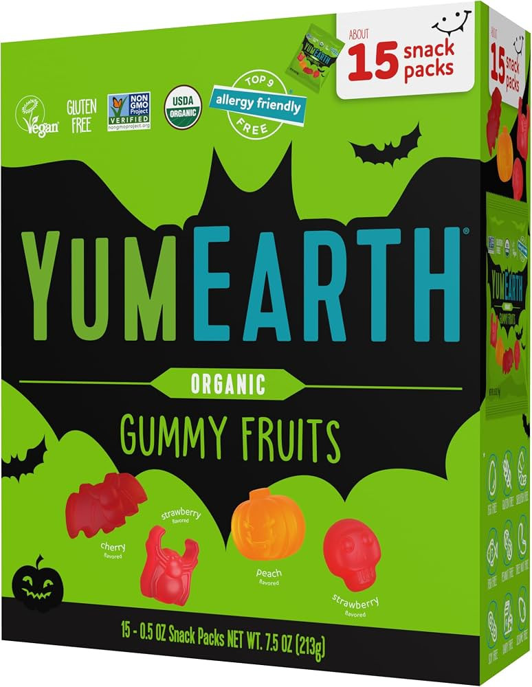 Yumearth, Organic Halloween Gummy Fruits, 7.5 Ounce | Amazon (US)