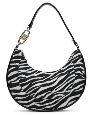 Steve Madden Lohan Small Hobo Handbag - Zebra | Macy's