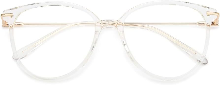 Gaoye Blue Light Blocking Glasses Women/Men, Fashion Cat Eye Fake Eyeglasses Frames UV Ray Filter... | Amazon (US)