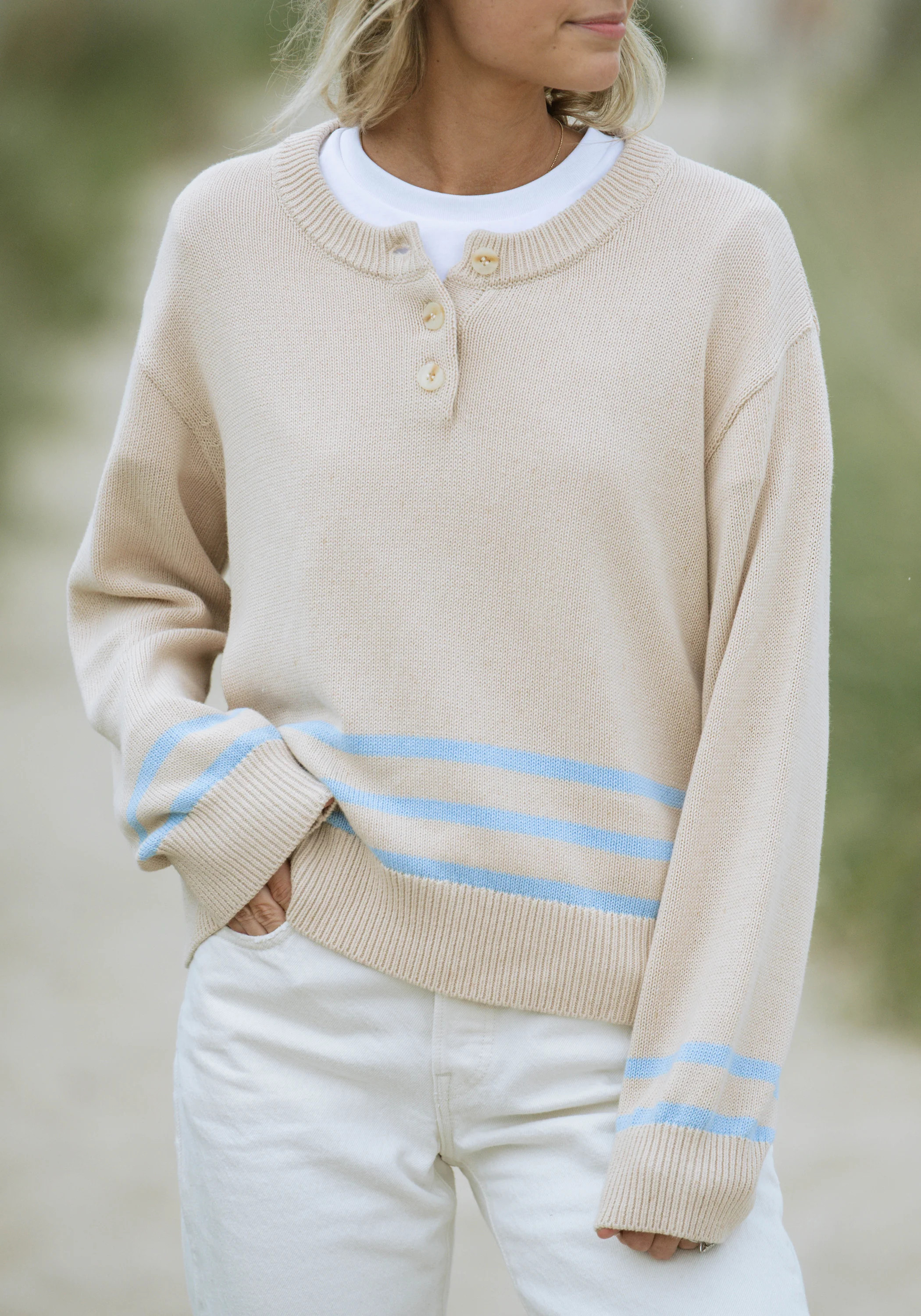 Shoreline Cotton Sweater | Few Moda