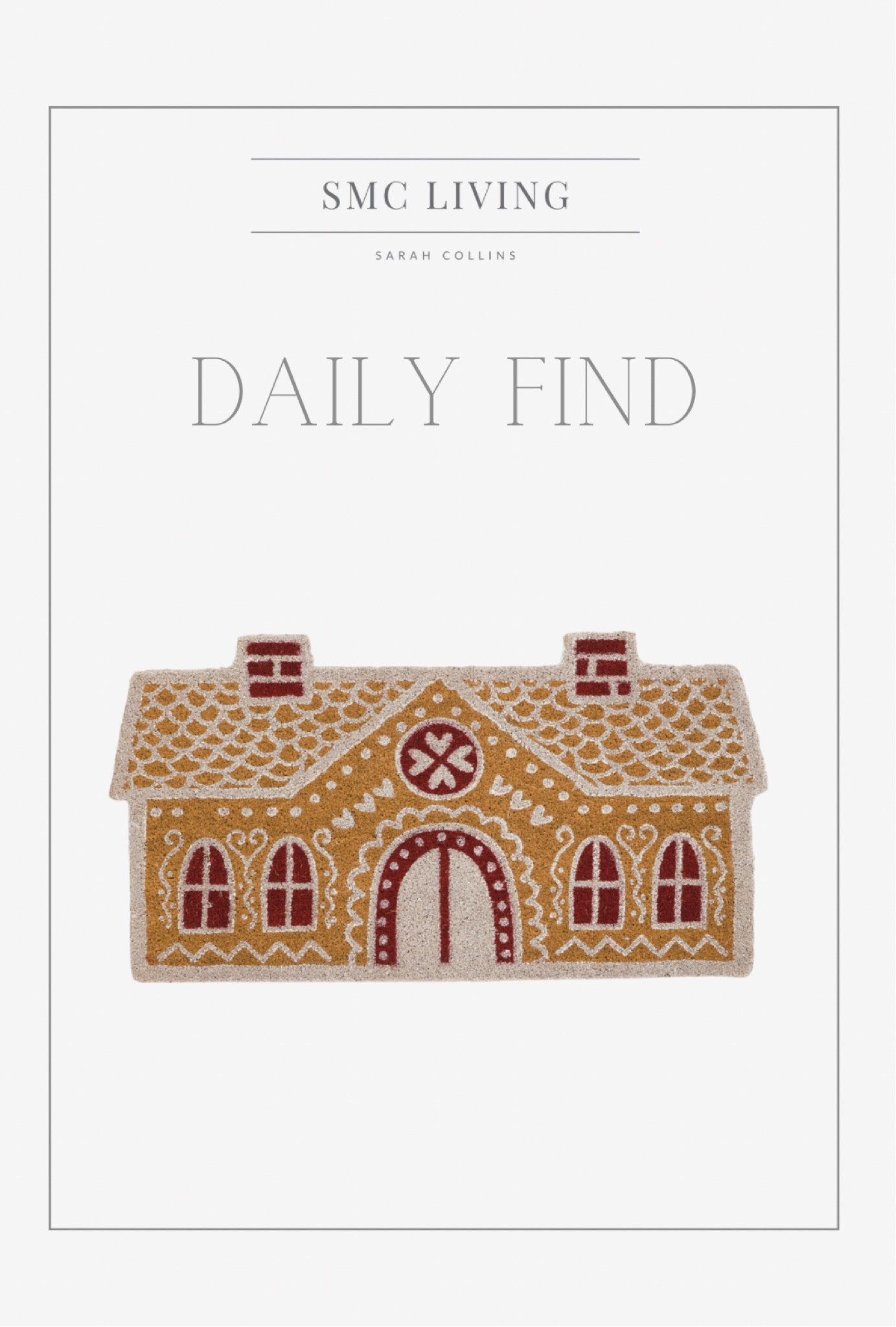 Daily find 🤩

Gingerbread house doormat
Christmas doormat
Christmas decor
Holiday decor
Holiday doormat 
Outdoor doormat 

#LTKfindsunder50 #LTKHoliday #LTKhome