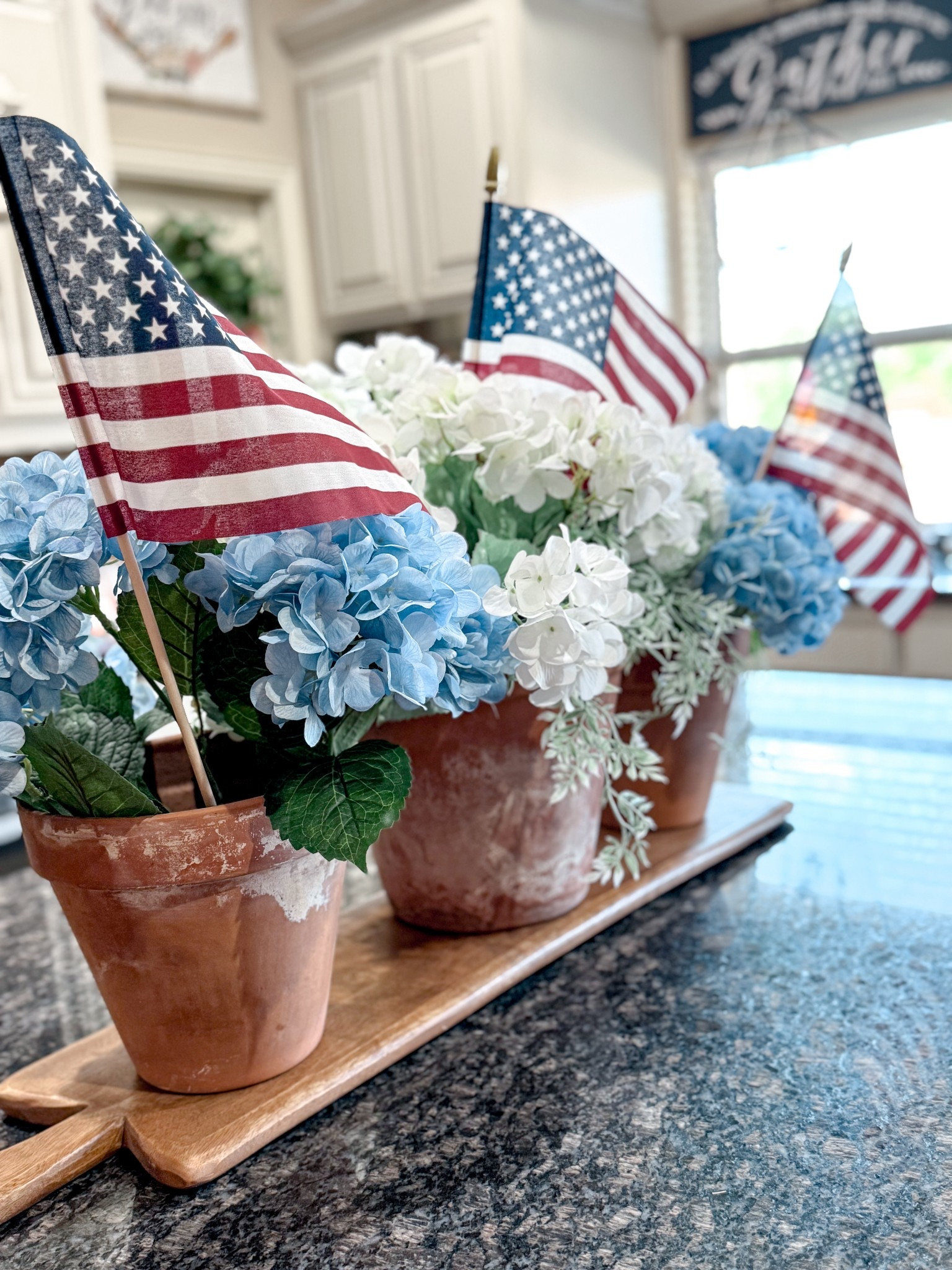 🇺🇸A super easy cute centerpiece for your table or kitchen island🇺🇸#homedecor #patrioticdecor #redwhiteandbluedecor #americanadecor #kitchenisland #tabledecor #flowers #summerdecor #4thofjulydecor 

#LTKFamily #LTKSaleAlert #LTKHome