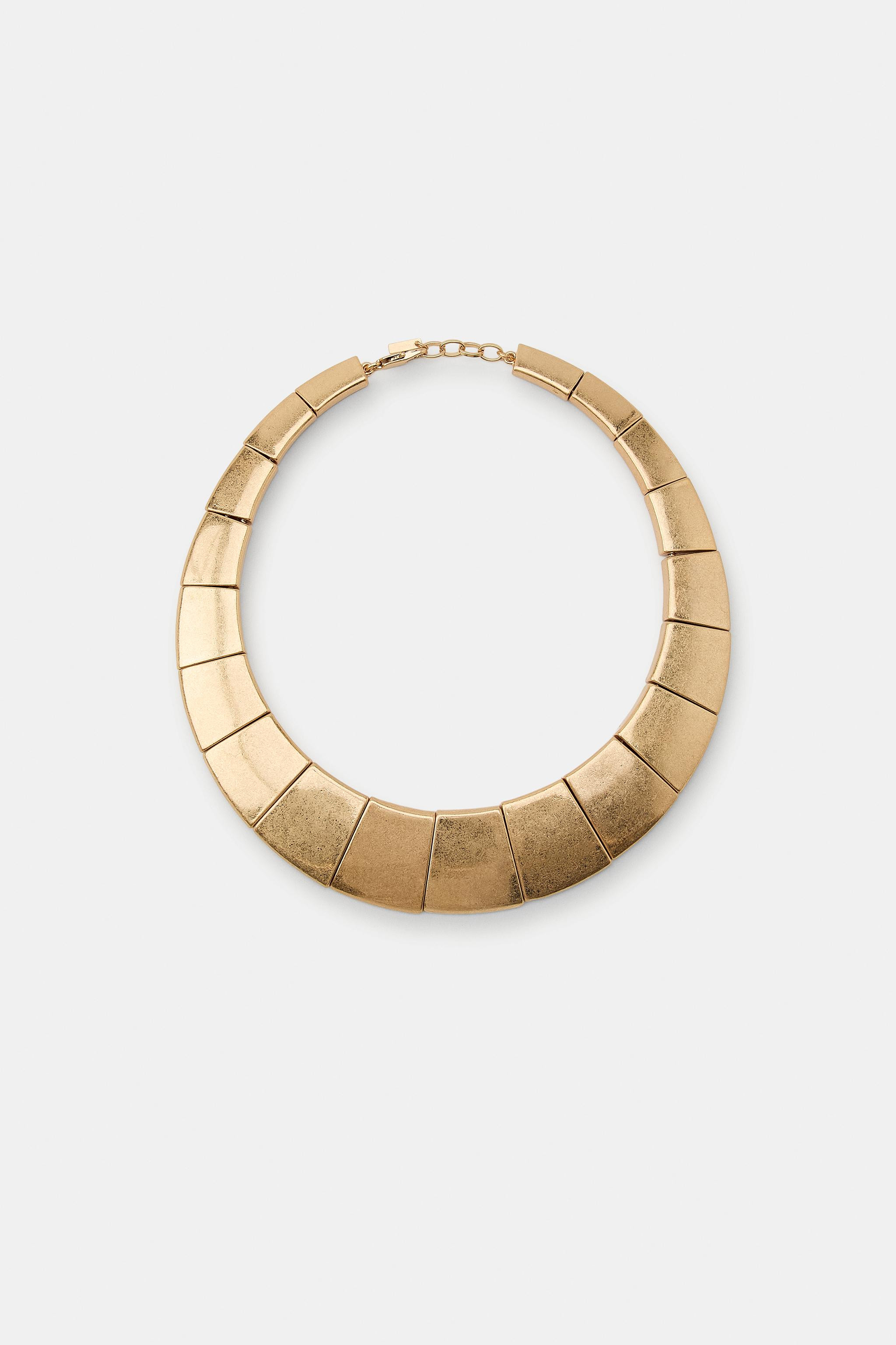 GEOMETRIC METAL PIECES NECKLACE | Zara US