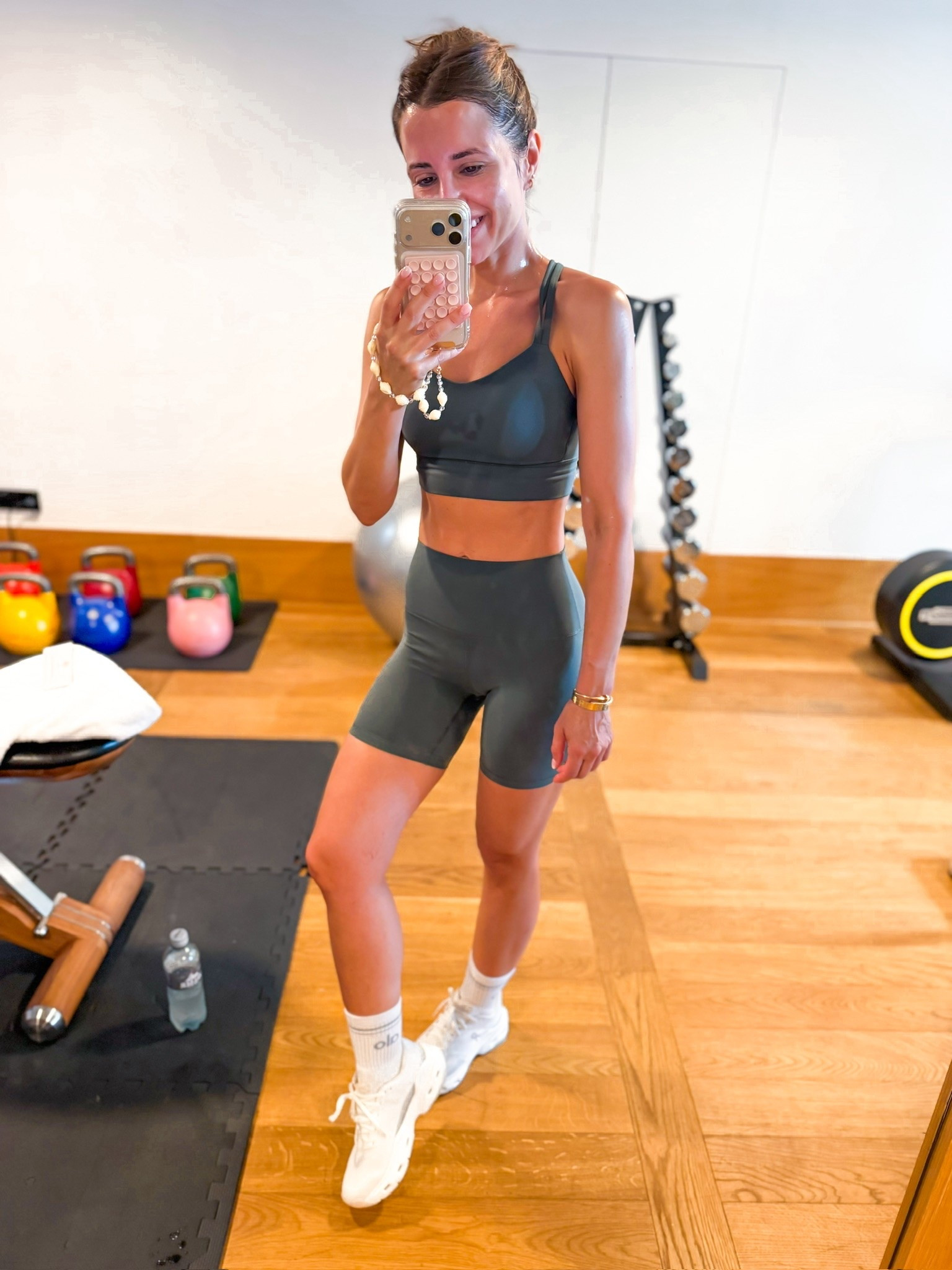 New colors in my favorite Amazon bike shorts and sports bras with molded cups! Wearing XS in both. Workout sets. Matching workout sets.

#LTKfitnessgoals #LTKPetite #LTKActive