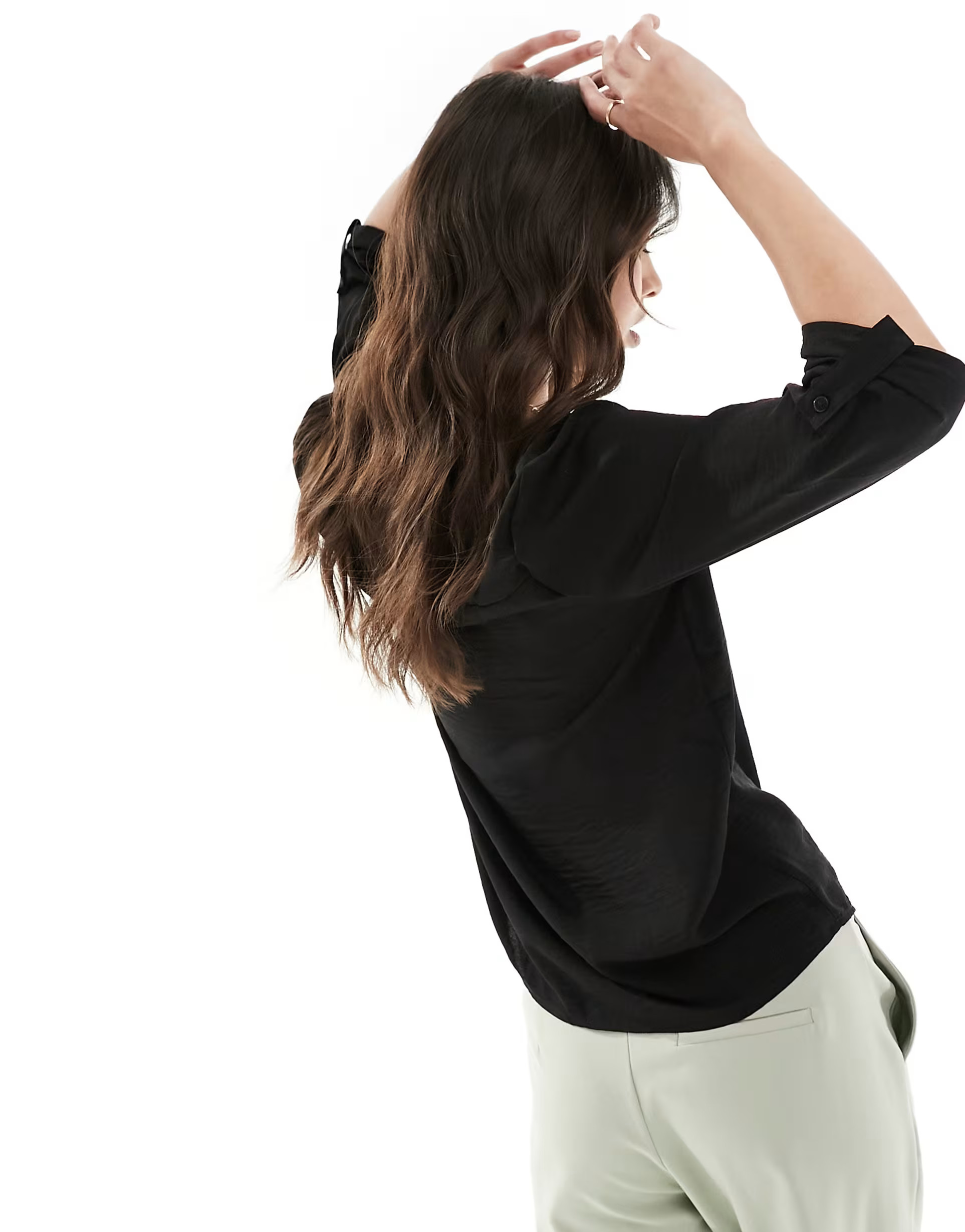 JDY v neck blouse in black | ASOS | ASOS (Global)