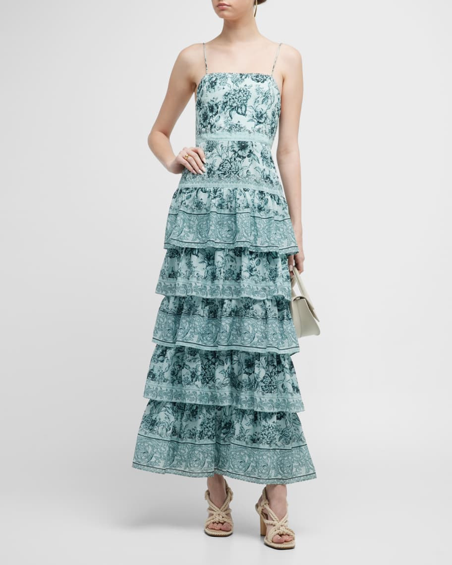 Alice + Olivia Valencia Spaghetti-Strap Maxi Dress | Neiman Marcus