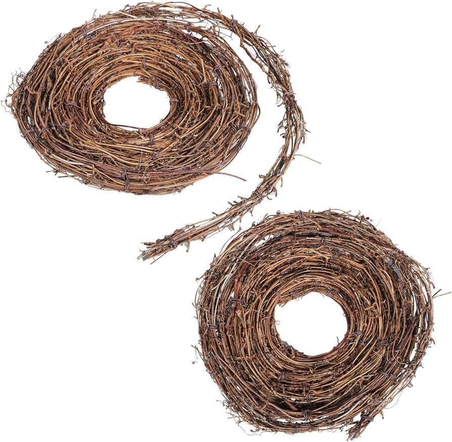 2 PCS Grapevine Garland - DIY Crafts Natural Grapevine Twig Vines, 15 Feet Vines Garland Wreaths ... | Amazon (US)