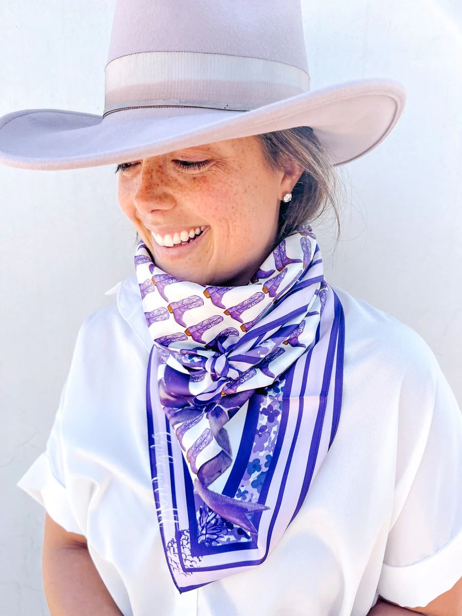 Purple Boots Scarf | Brooke Wright Designs
