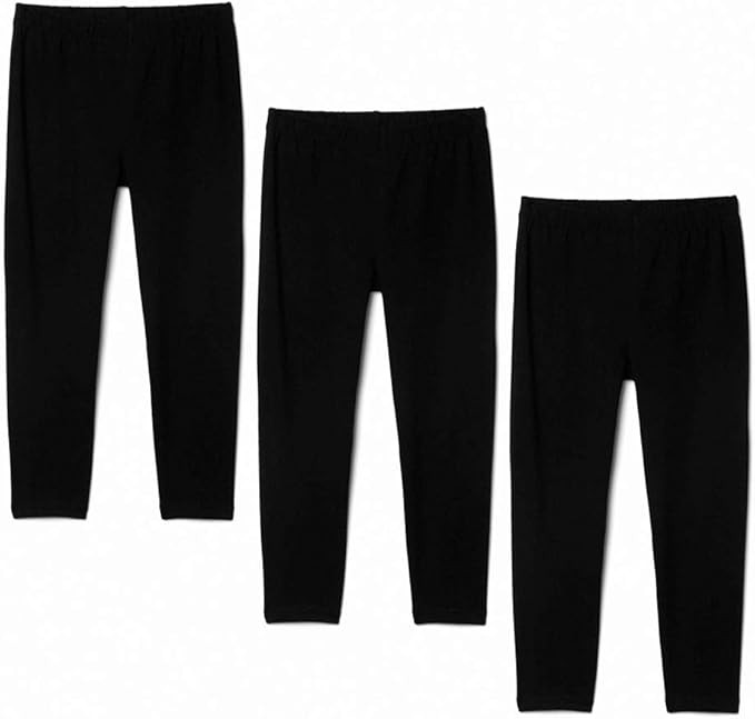 Flaryzone 2T-6T Toddler/Little Girls' Soft Stretchy Basic Full Length Cotton Tights Leggings 2-Pa... | Amazon (US)