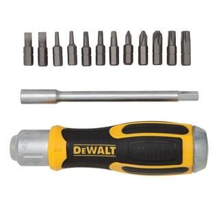 DEWALT Ratcheting Screwdriver with Removable Bar and 12 Bits DWHT69233 - The Home Depot | The Home Depot