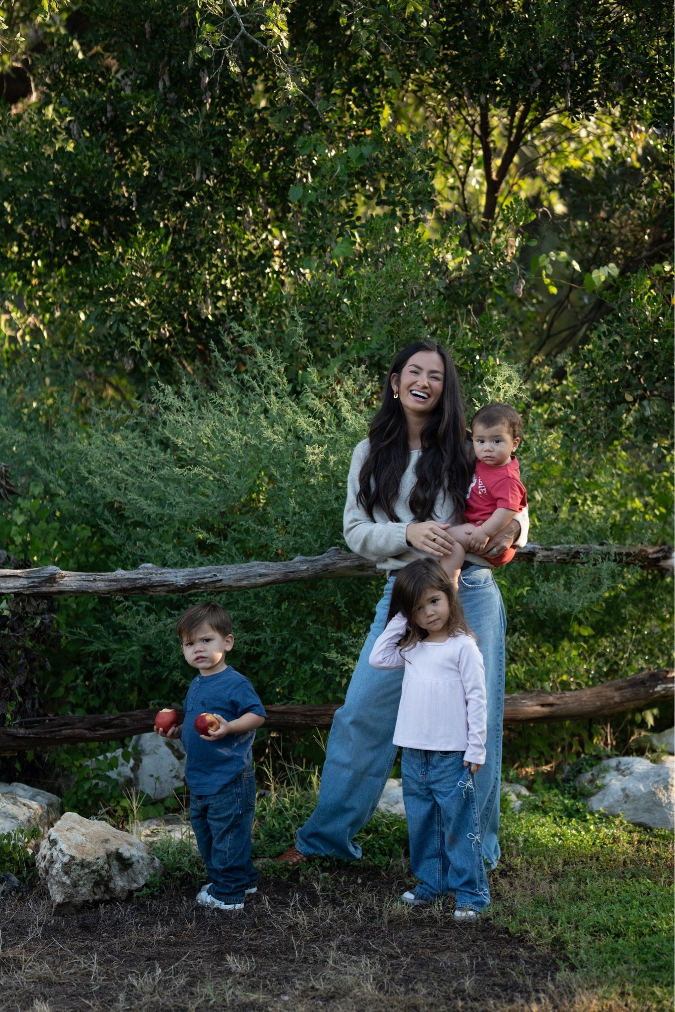 #AbercrombiePartner I don’t know what my kids love picking more… apples or sticks off the ground 🍎 Loving them in all things @abercrombiekids this fall 

#toddleroutfits #abercrombiebaby #3under3 #toddlermom

#LTKootd #LTKgrwm #LTKmomlife