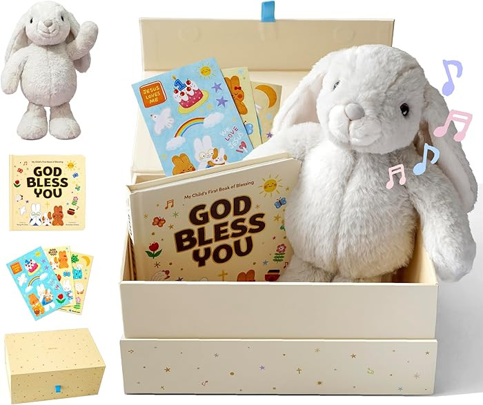 Praise Bunny Christian Easter Gift Set for Kids – 11” Singing Plush Toy with 3 Bible Songs, H... | Amazon (US)