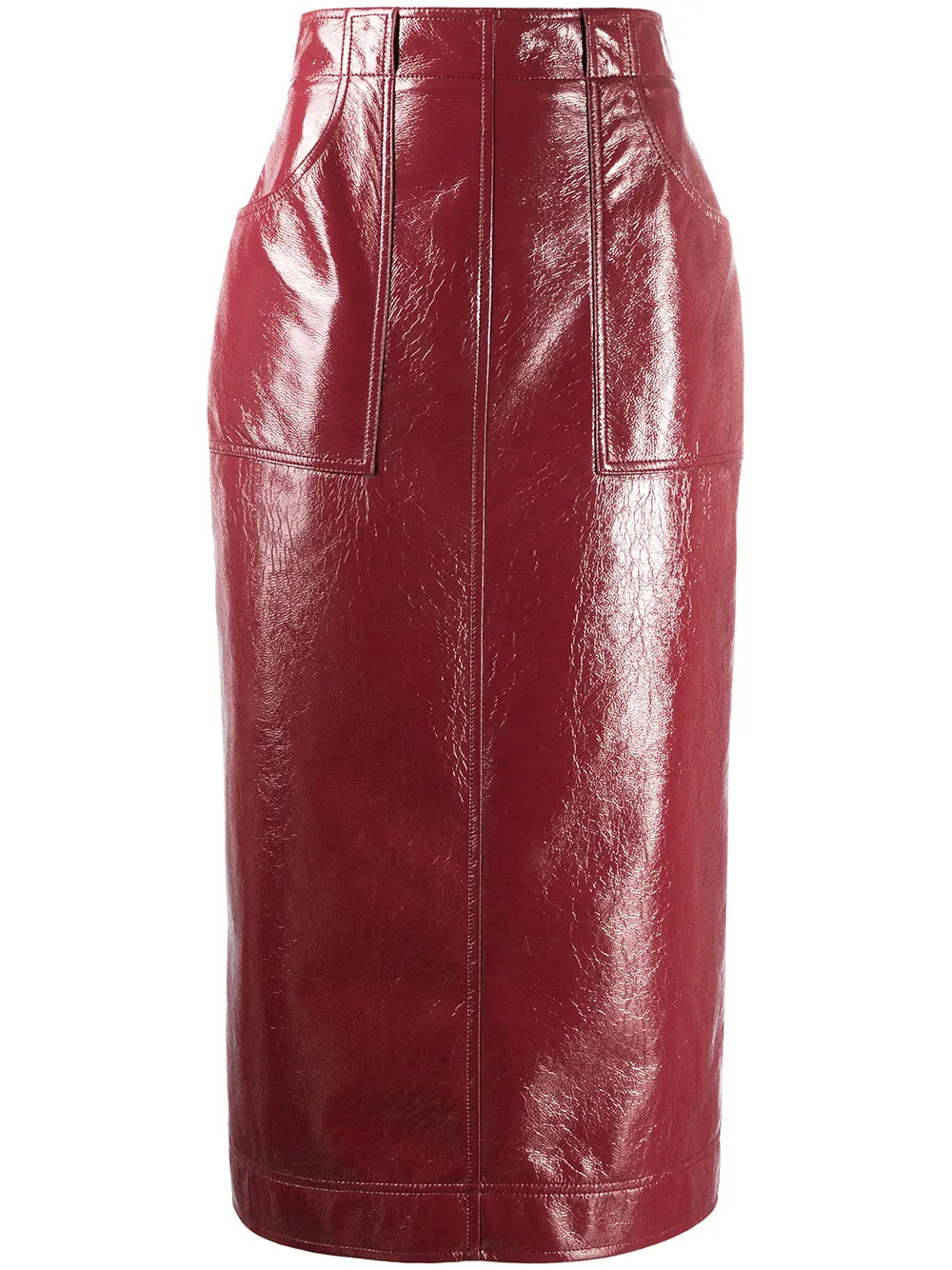 Philosophy Di Lorenzo Serafini high-rise Midi Pencil Skirt  | Red | FARFETCH | Farfetch Global