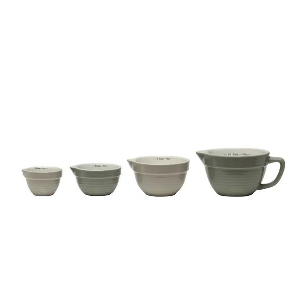 Creative Co-Op Stoneware Measuring Cups, 6.13-Inch, Multicolored, Set of 4 | Walmart (US)