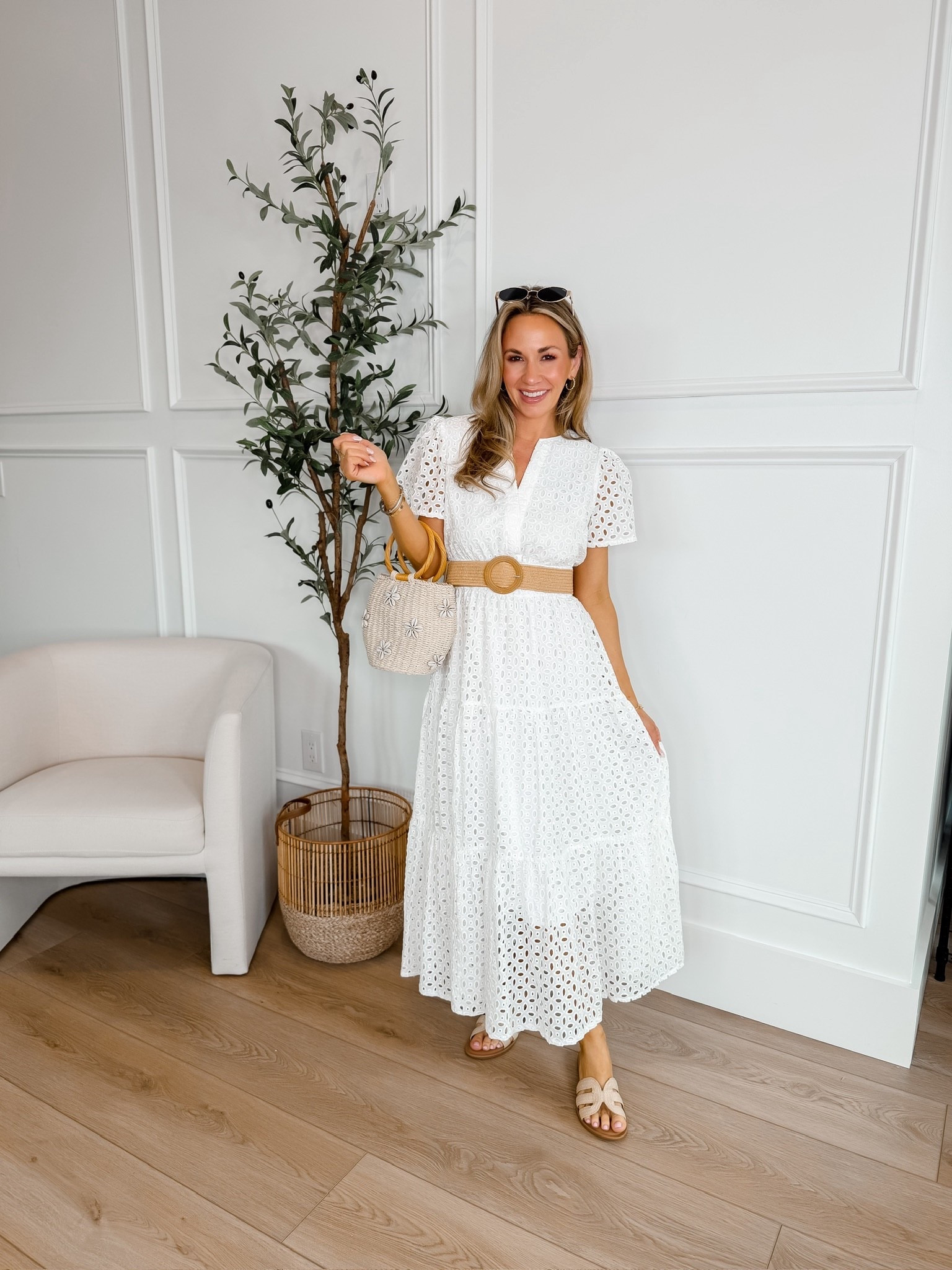 Classy and elevated dress, perfect for baby showers, ladies luncheons, summer events, you name it! 

#LTKPetite #LTKSeasonal #LTKootd